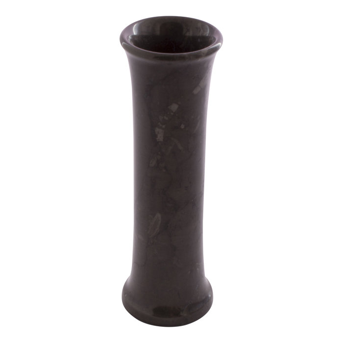 Indomarmer Schlanke Vase aus Schwarz Marmor H25cm Ø8