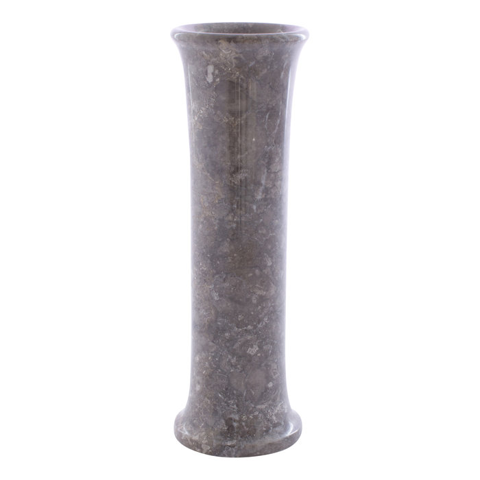 Indomarmer Schlanke Vase aus Grauem Marmor H25cm Ø8