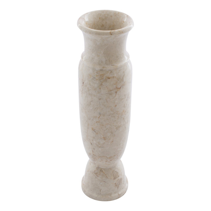 Indomarmer Vase aus Creme Marmor H30cm Ø8cm