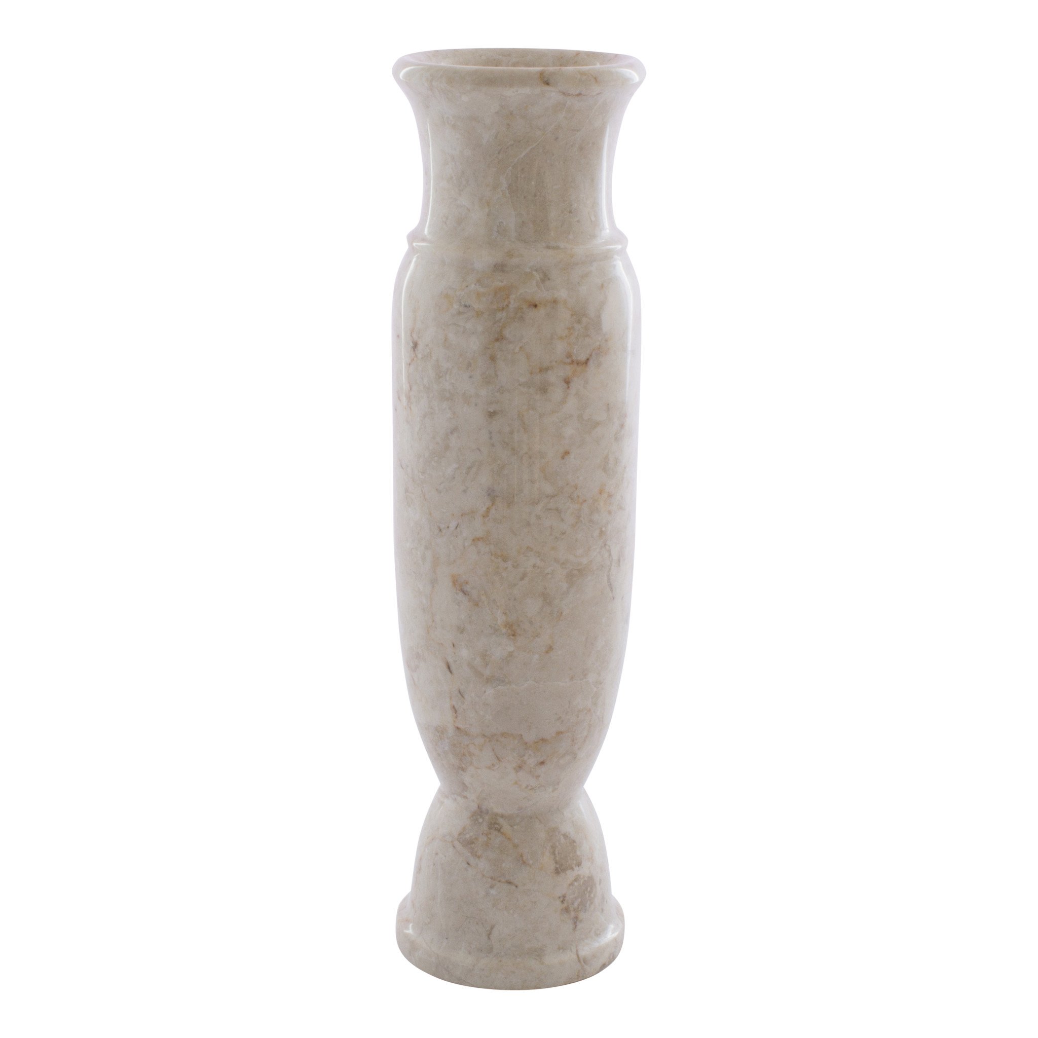 Indomarmer Vase aus Creme Marmor H30cm Ø8cm