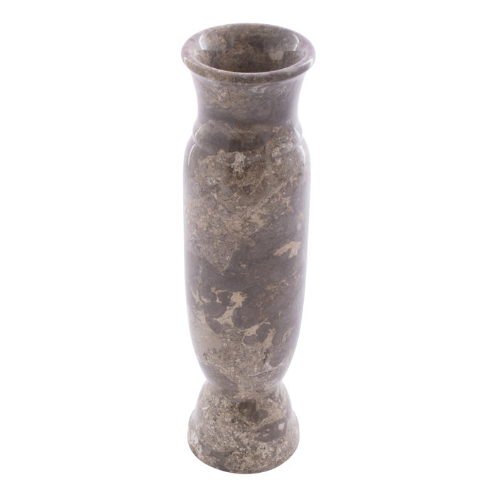 Indomarmer Vase aus Grauem Marmor H30cm Ø8cm
