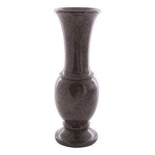 Indomarmer Schwarz Marmor Vase H30cm Ø10cm