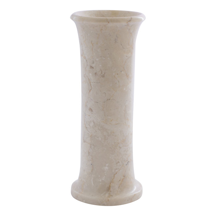 Indomarmer Schlanke Vase aus Creme Marmor H20cm Ø8