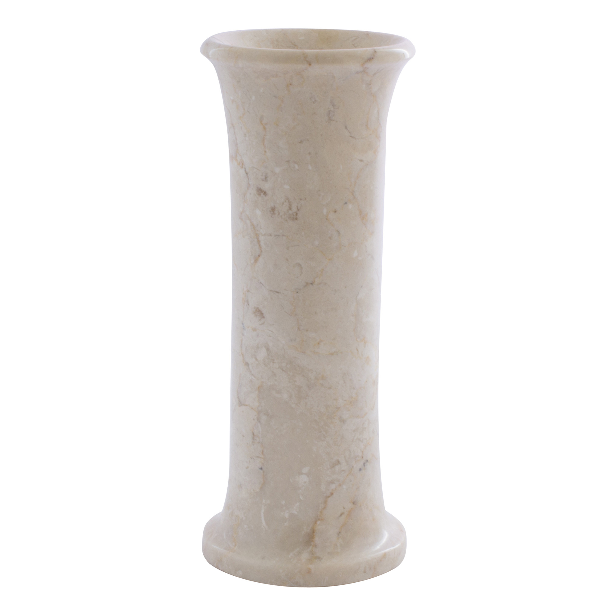 Indomarmer Schlanke Vase aus Creme Marmor H20cm Ø8