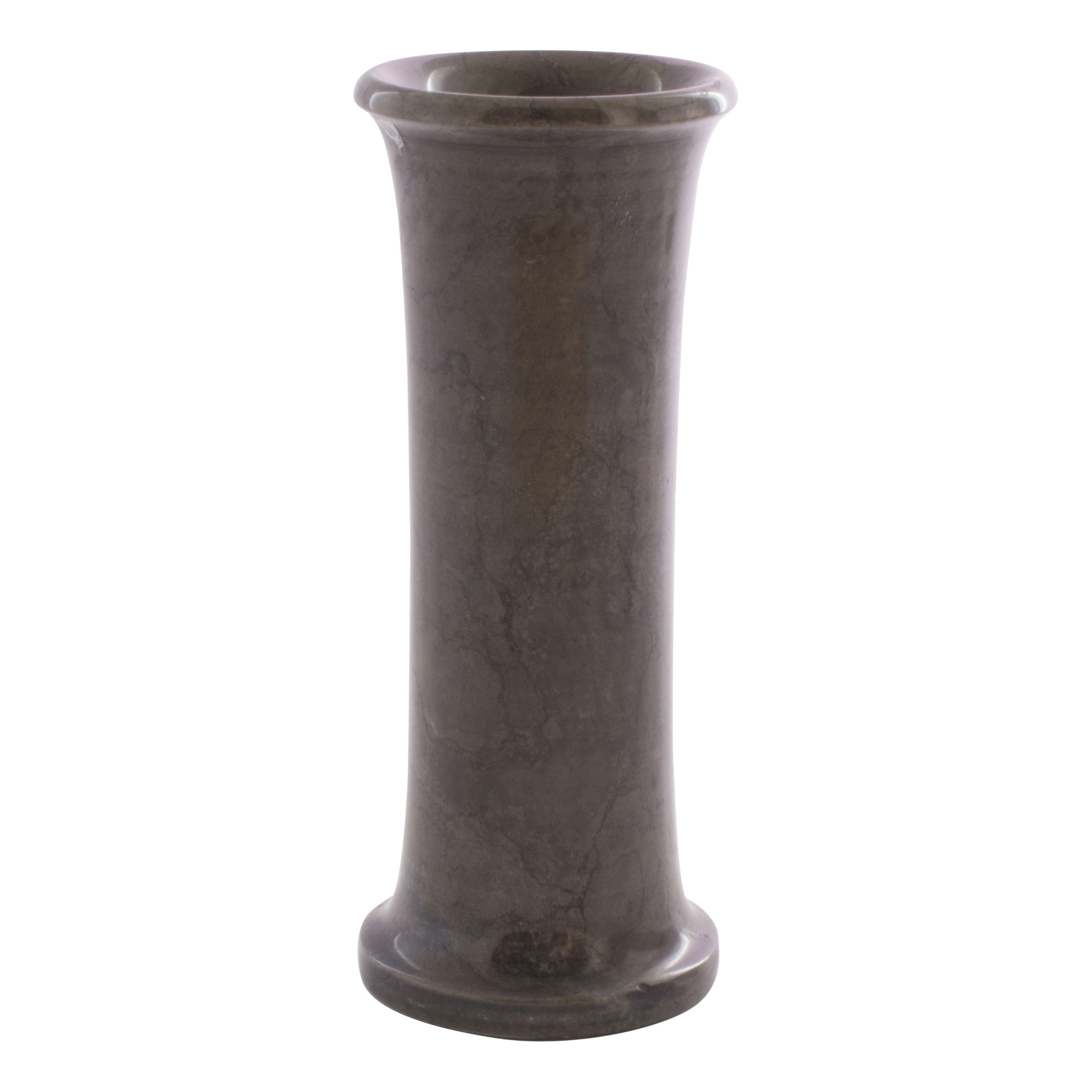 Indomarmer Schlanke Vase aus Schwarz Marmor H20cm Ø8