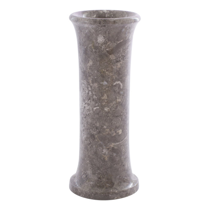 Indomarmer Schlanke Vase aus Grauem Marmor H20cm Ø8
