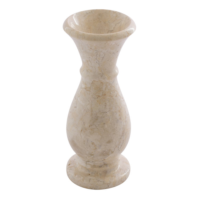 Indomarmer Crème Marmeren Roosvaasje H20cm Ø8cm