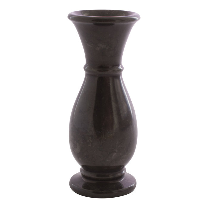 Indomarmer Schwarz Marmor Rosenvase H20cm Ø8cm