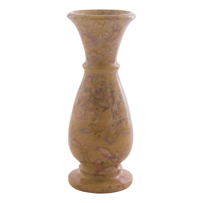 Indomarmer Rotem Marmor Rosenvase H20cm Ø8cm