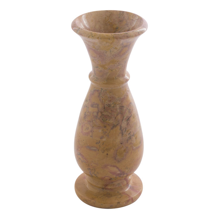 Indomarmer Rotem Marmor Rosenvase H20cm Ø8cm