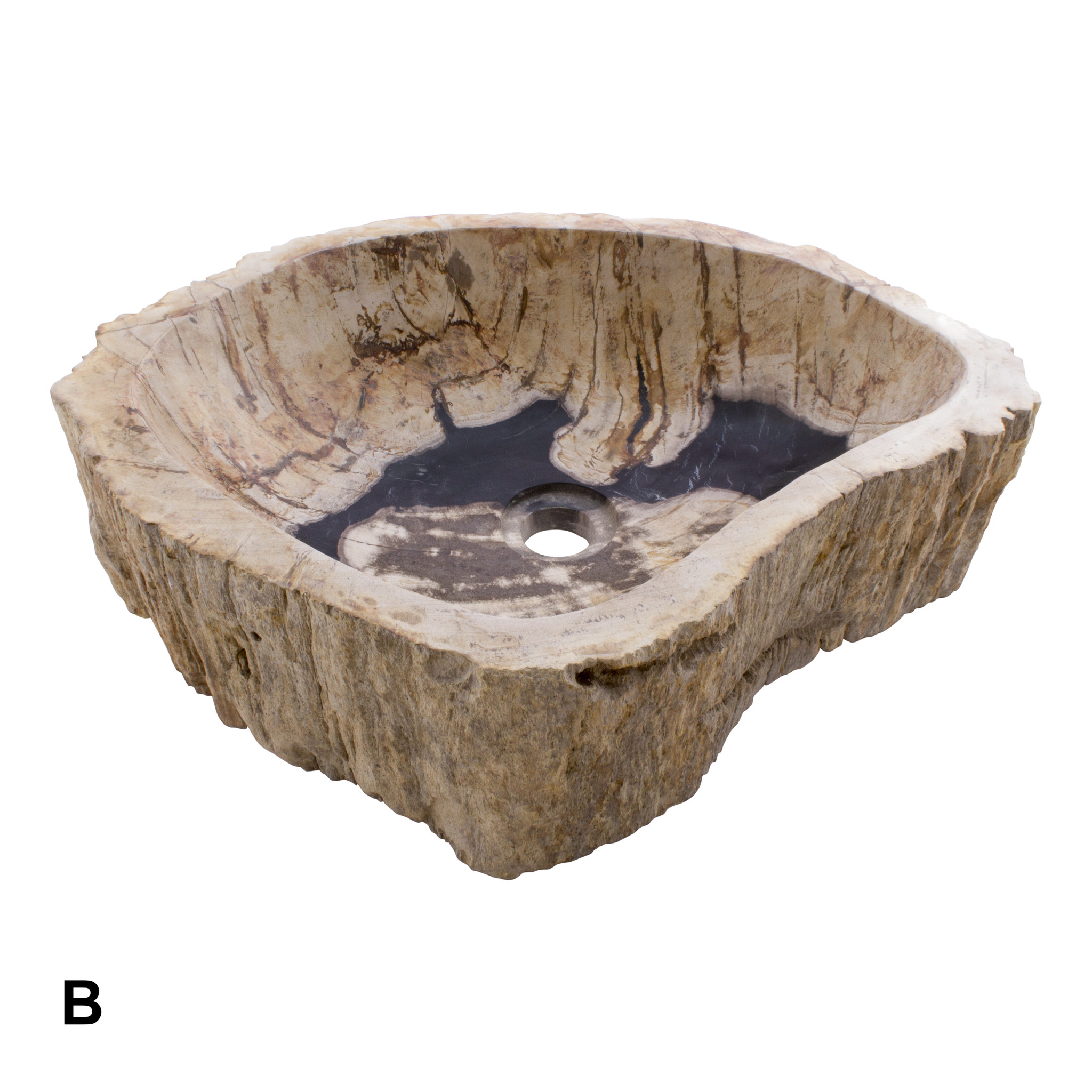 Indomarmer Petrified Wood Washbasin Set