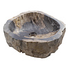 Indomarmer Waschbecken aus Versteinertes Holz 56x44x15cm