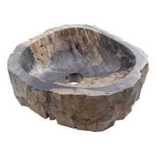 Indomarmer Washbasin of Petrified Wood 56x44x15cm