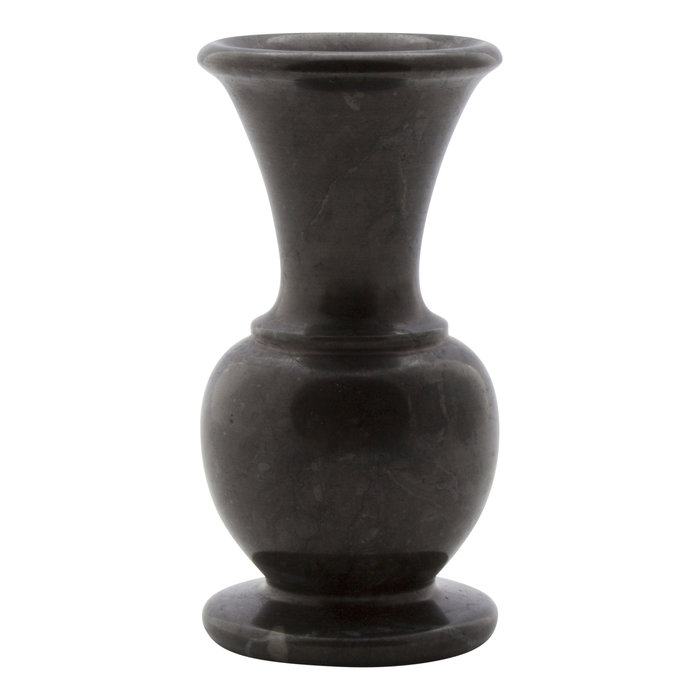 Indomarmer Schwarz Marmor Rosenvase H16cm Ø8cm