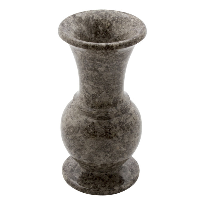 Indomarmer Grauem Marmor Rosenvase H16cm Ø8cm