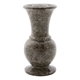 Indomarmer Gray Marble Rose vase H16 Ø8