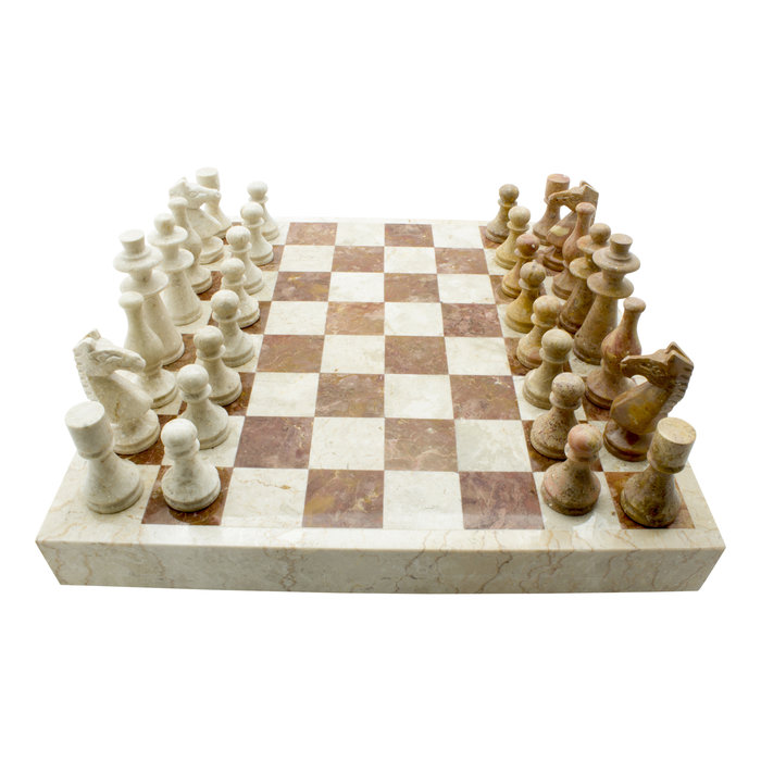 Indomarmer Schachbrett aus Marmor 45x45cm Modell 5