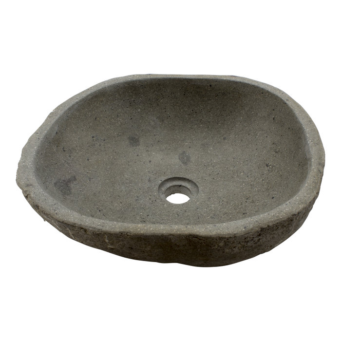 Indomarmer Waschbecken aus Flussstein 42x38x15cm
