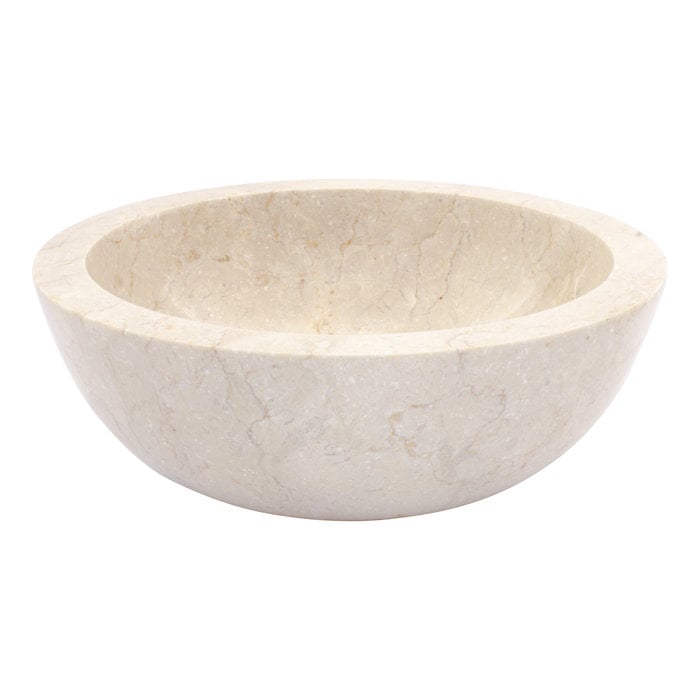 Indomarmer Creme Marmor Waschbecken Ø 40 x H 15 cm