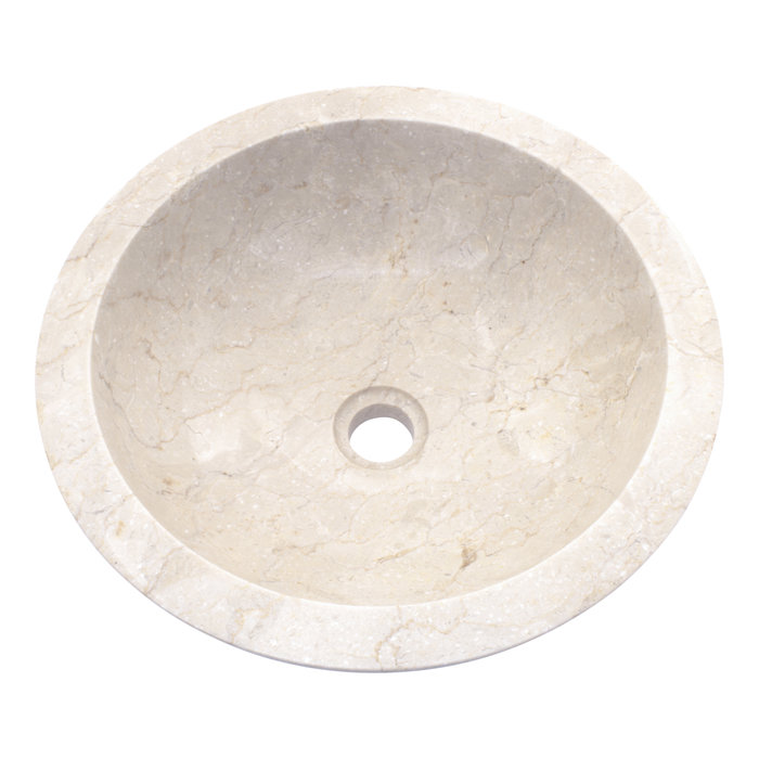 Indomarmer Crème Marmeren Waskom Ø 40 x H 15 cm