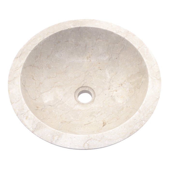 Indomarmer Creme Marmor Waschbecken Ø 40 x H 15 cm