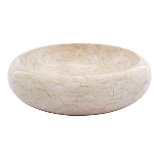 Indomarmer Creme Marmor Waschbecken Donat Ø 40 x H 12 cm