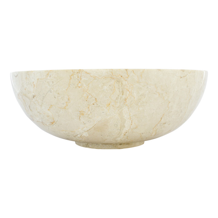 Indomarmer Creme Marmor Waschbecken Mangkok Ø 40 x H 15 cm