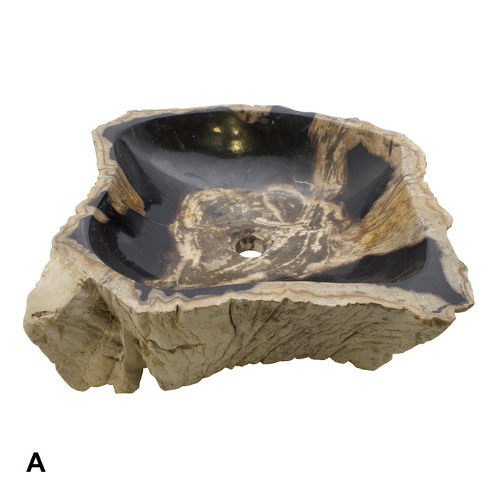 Indomarmer Petrified Wood Washbasin Set