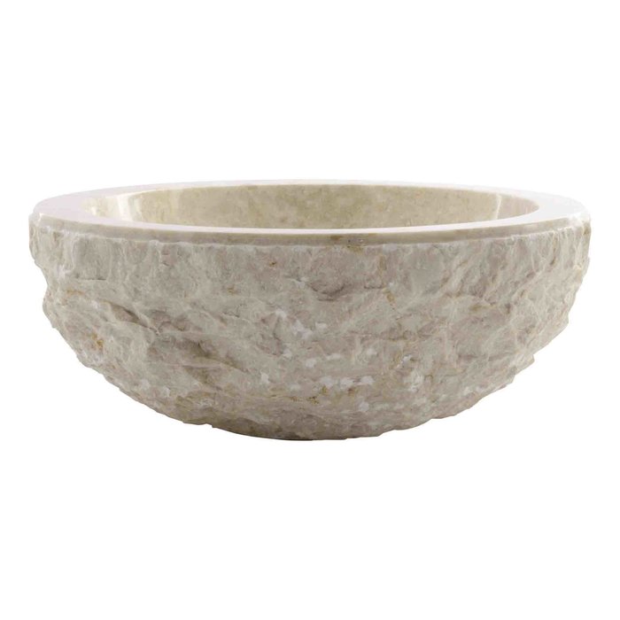 Indomarmer Toiletfontein Full-Marmo Crème Marmer Ø 30 x H 12 cm