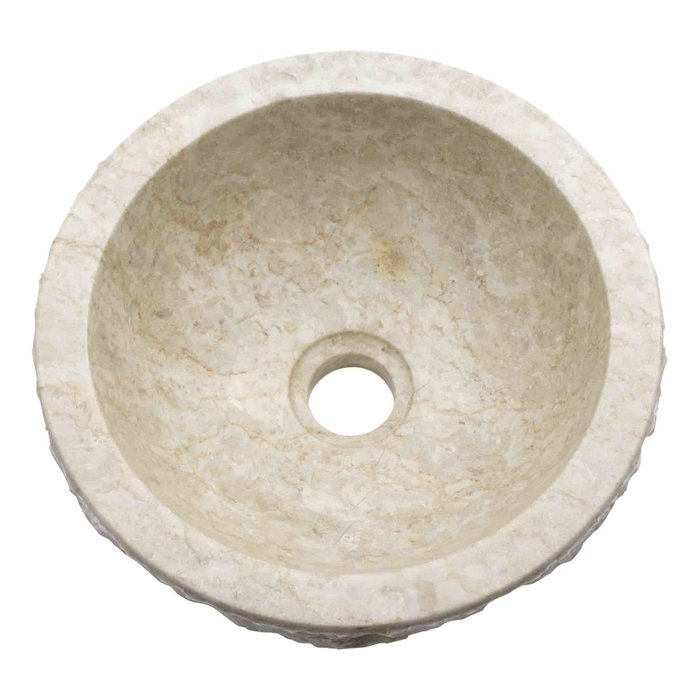 Indomarmer Toiletfontein Full-Marmo Crème Marmer Ø 30 x H 12 cm
