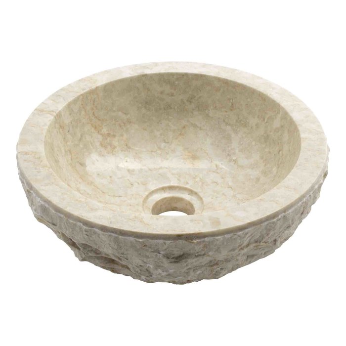 Indomarmer Toiletfontein Full-Marmo Crème Marmer Ø 30 x H 12 cm