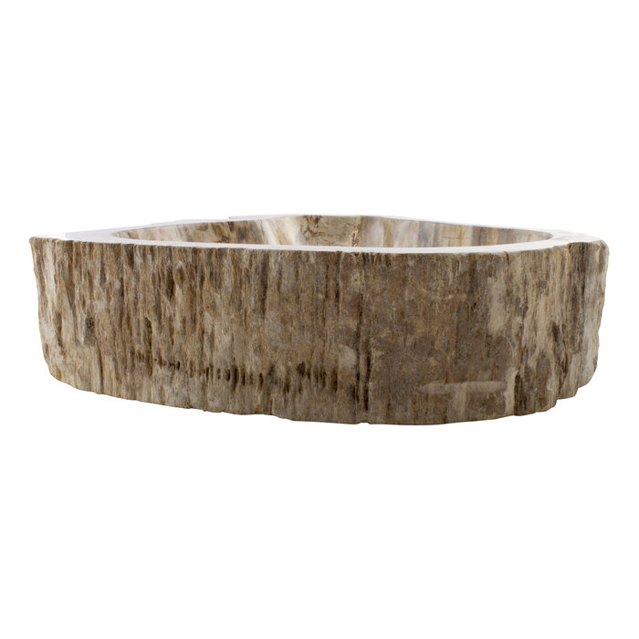 Indomarmer Waschbecken aus Versteinertes Holz 58x40x15cm
