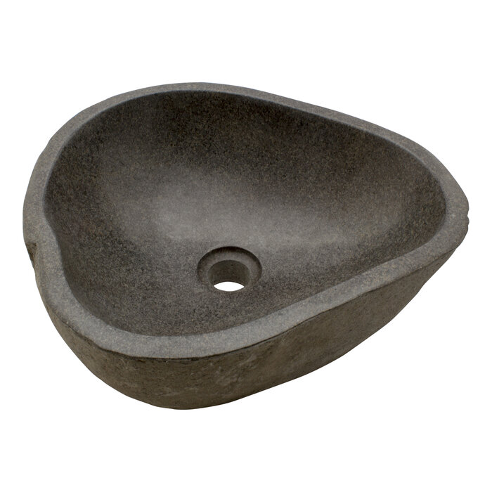 Indomarmer Waschbecken aus Flussstein 40x38x15cm