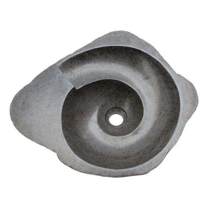 Indomarmer Waschbecken aus Flussstein Spirale 54x45x15cm