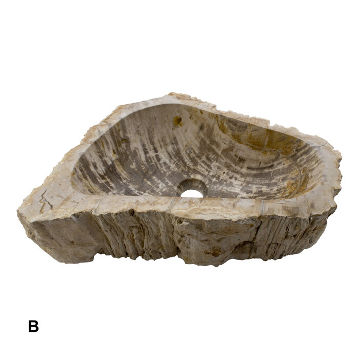Indomarmer Set Waschbecken aus Versteinertes Holz