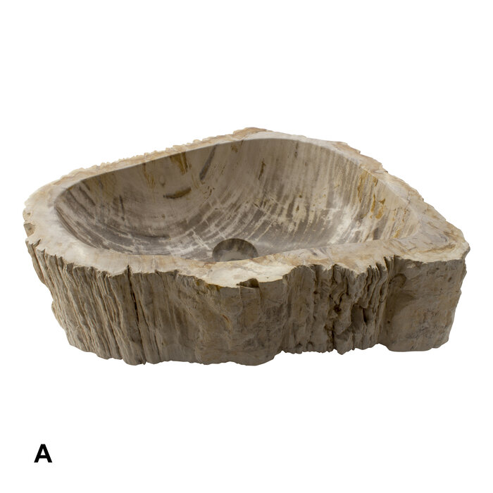 Indomarmer Set Waschbecken aus Versteinertes Holz