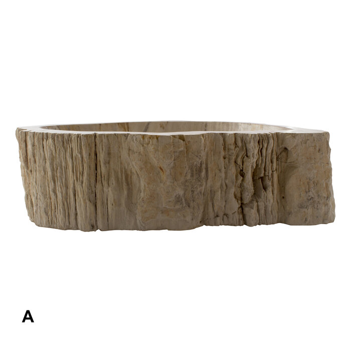 Indomarmer Set Waschbecken aus Versteinertes Holz