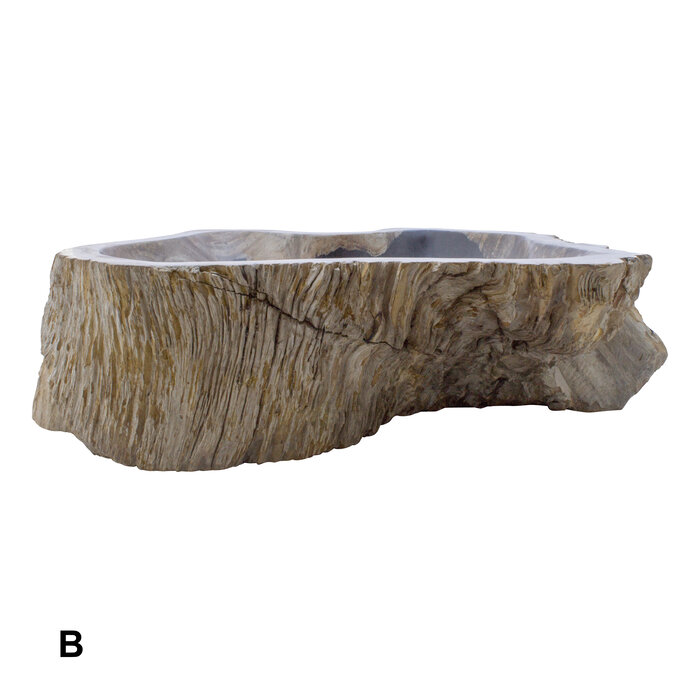 Indomarmer Set Waschbecken aus Versteinertes Holz