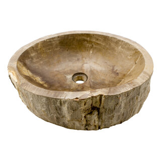 Indomarmer Washbasin of Petrified Wood 51x43x15cm