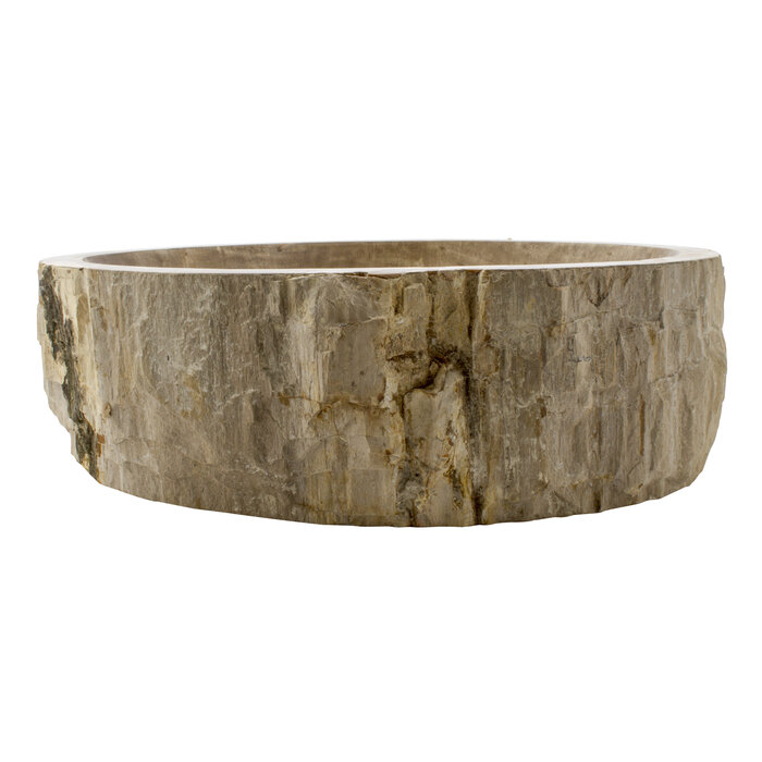 Indomarmer Waschbecken aus Versteinertes Holz 51x43x15cm