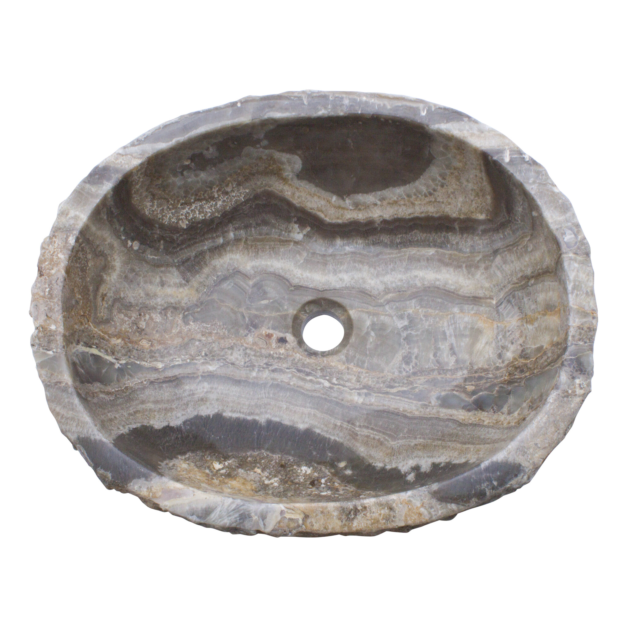 Indomarmer Washbasin of Black Onyx 54x44x15cm