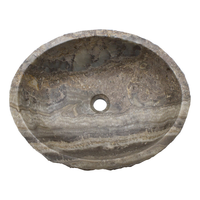 Indomarmer Washbasin of Black Onyx 52x41x15cm