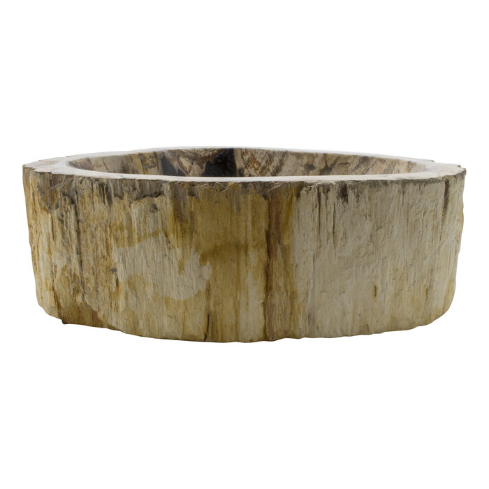 Indomarmer Waschbecken aus Versteinertes Holz 46x35x15cm