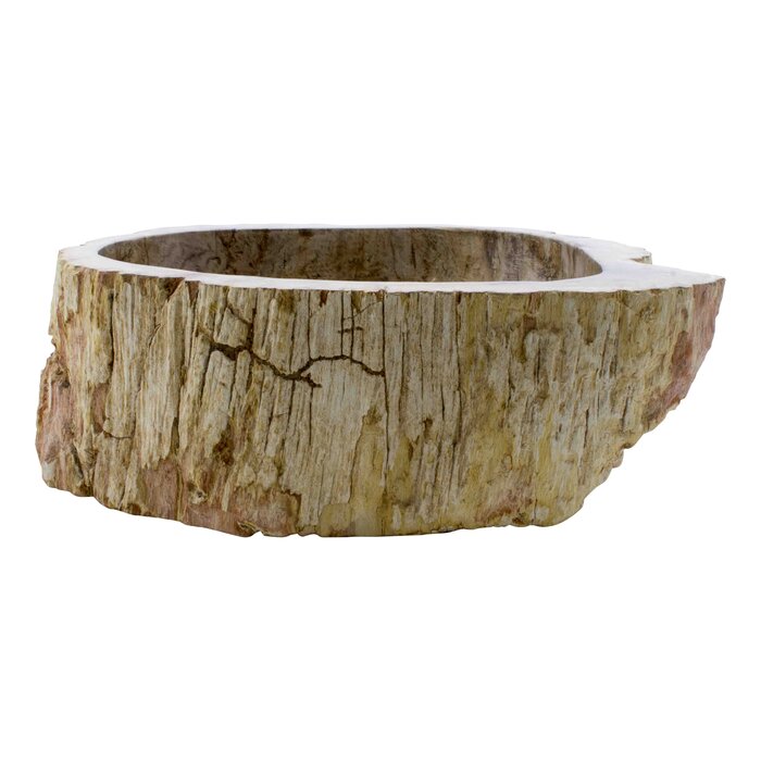 Indomarmer Waschbecken aus Versteinertes Holz 45x40x15cm