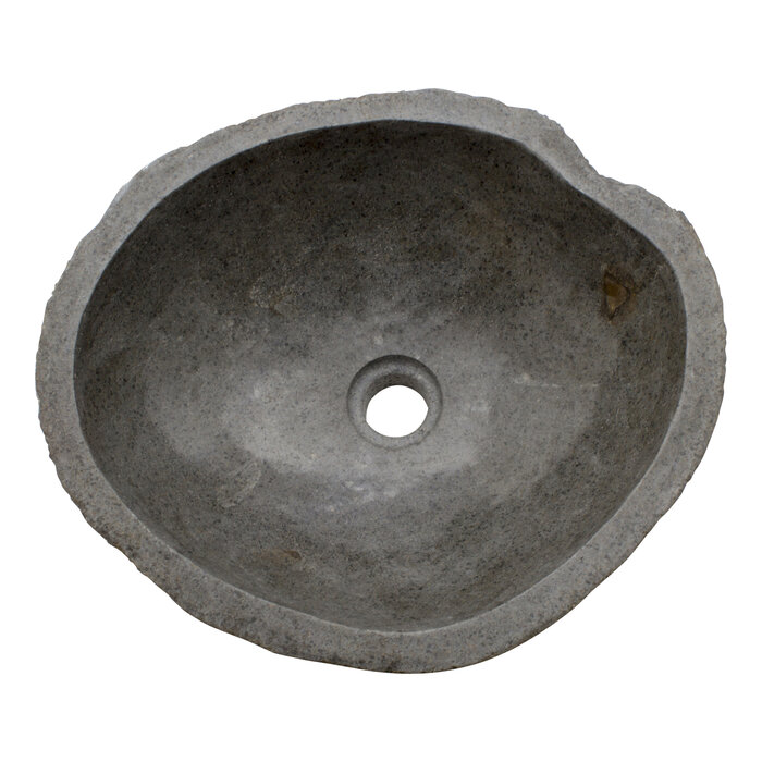 Indomarmer Waschbecken aus Flussstein 42x37x15cm