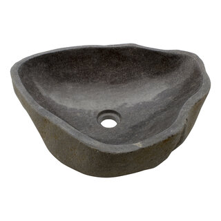 Indomarmer Rivierstenen Wasbak 49x39x15cm