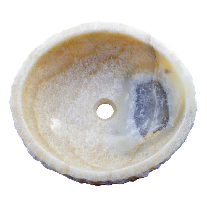 Indomarmer Waschbecken aus Onyx 46x42x15cm