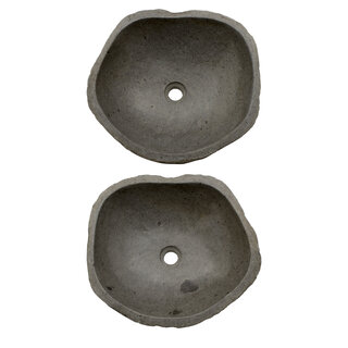 Indomarmer Set Waschbecken aus Flussstein