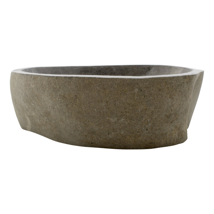 Indomarmer Waschbecken aus Flussstein 46x36x15cm