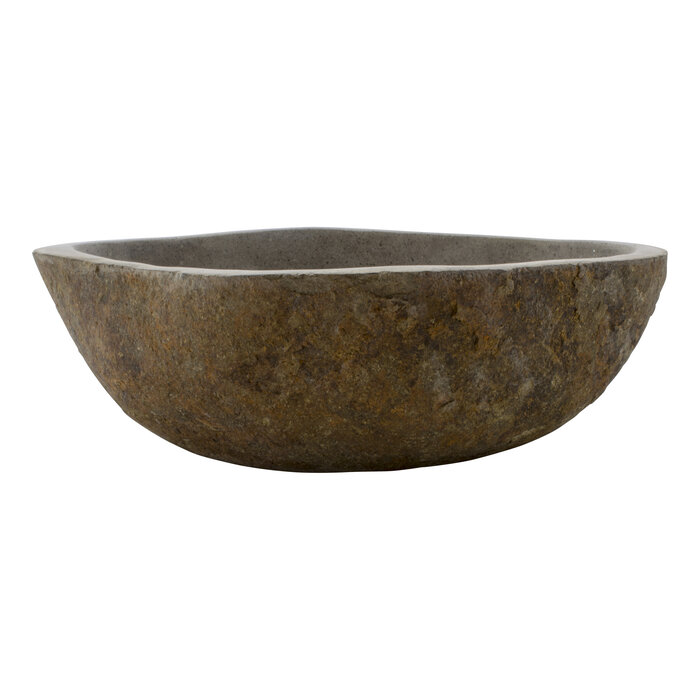 Indomarmer Rivierstenen Wasbak 48x40x15cm